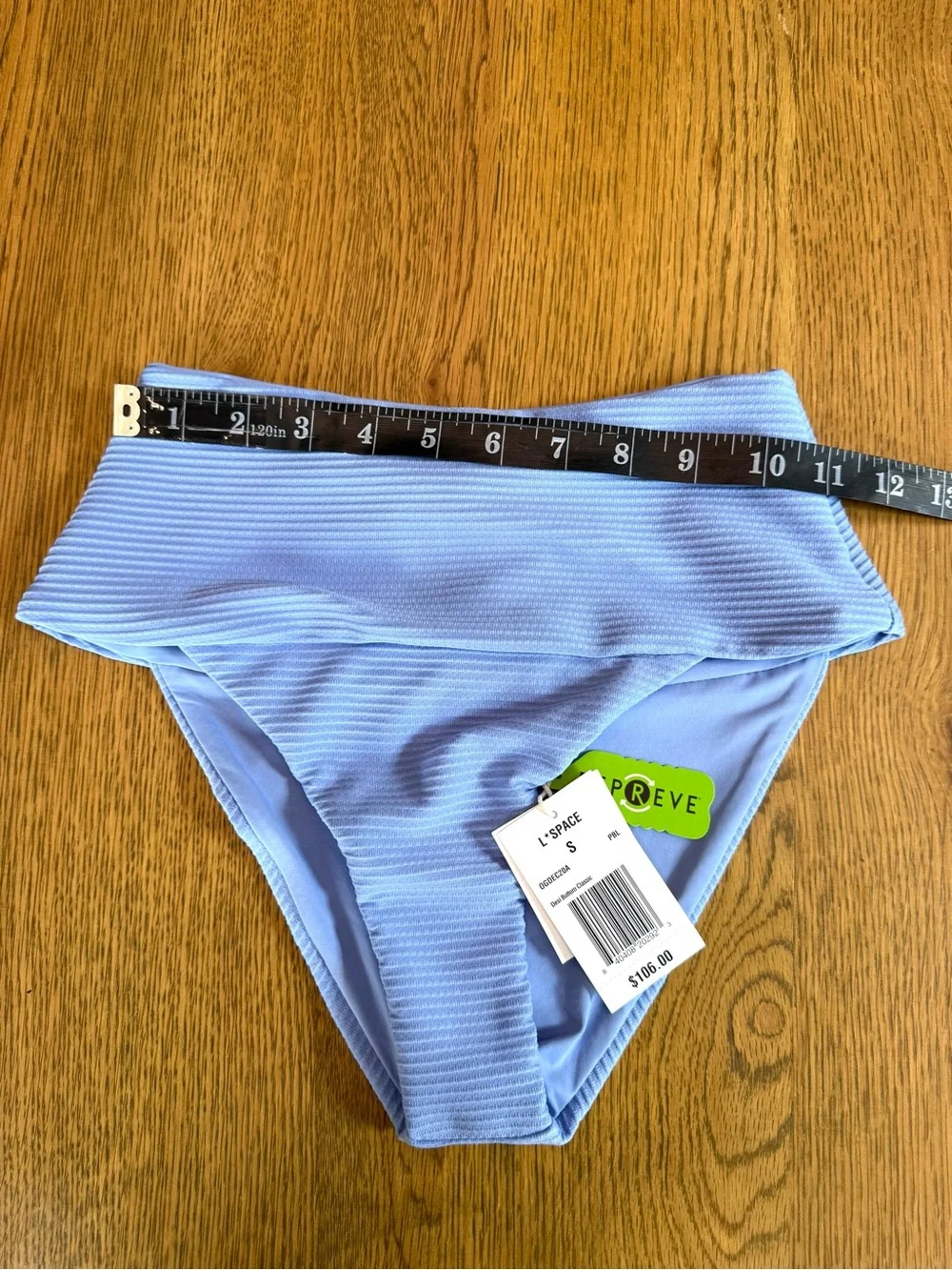 L*Space for Anthropologie Desi Bikini Bottom Lt Blue High Rise Size XS & S NWT
